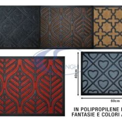 Zerbino Poli Web Rettangolare Ingresso per Esterno Tappeto Antiscivolo 40×60 cm