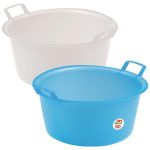 Stefanplast Bacinella Rotonda Polietilene Neutro-Azzurro Ø30-55cm