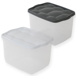 Contenitori Plastica Scatole Portaoggetti 18 L Multiuso Grandi 40×30×25h cm Alto