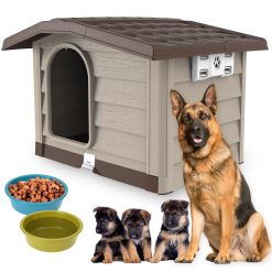 Cuccia Cani Resina Bungalow Bama Medium Beige Taglia Media Grande Resistente