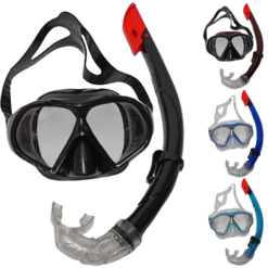 Maschera da Sub Scuba con Boccaglio Tubo per Immersioni Bambini Grande 6-13 anni