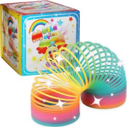 Molla Pazza Slinky Colorata Glitter Brillantini Molla Magica Giocattoli Bambini