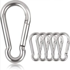 Moschettone Portachiavi Accessorio Multiuso Gancio a Scatto in Metallo Campeggio