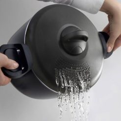 Pentola con Coperchio Scolapasta Forato a 2 Manici Antiaderente 4