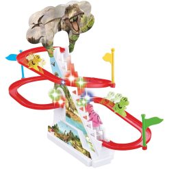 Pista a Tema Dinosauri con 3 Macchinine Dinosauro Colorate per Bambini Ragazzi