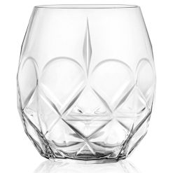 Set 6 Pz. Bicchieri Grandi in Vetro da Tavola Drink Alkemist Rilievo 380 ml