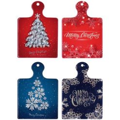 Sottopentola Natalizi in Ceramica Merry Christmas Buon Natale Quadrati 17×24cm