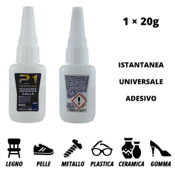 Super Colla 21 Istantanea Adesivo Ultra Rapido Cianoacrilato Cianoacrilica 20g - immagine 4
