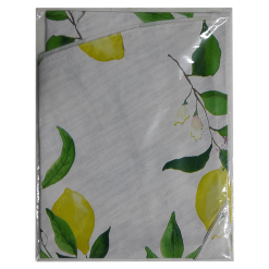 Tovaglia Felpata Tonda Cm.160 Dec. Limoni