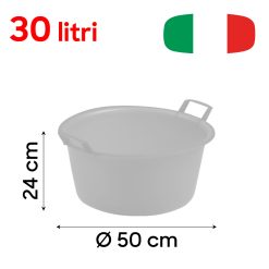 Stefanplast Bacinella Rotonda Polietilene Neutro-Azzurro Ø30-55cm - immagine 9