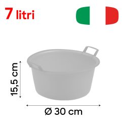 Stefanplast Bacinella Rotonda Polietilene Neutro-Azzurro Ø30-55cm - immagine 5