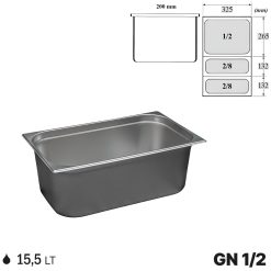 Gastronorm GN 1/3 Vaschette Acciaio Inox Bacinelle Contenitori Vassoio 325x176mm - immagine 13