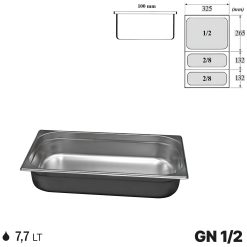 Gastronorm GN 1/3 Vaschette Acciaio Inox Bacinelle Contenitori Vassoio 325x176mm - immagine 11
