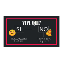 Sicignano | Zerbino Prisma Rettangolare 40x70 cm Fantasia Antiscivolo, Spessore 4-5 mm, 100% Gomma Riciclata con Stampa Digitale, Adatto a Interni Esterni, Made in Italy (Benvenuto)