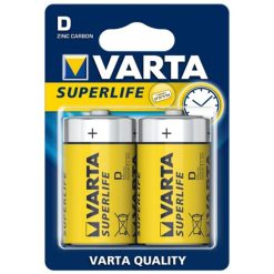Varta Batterie Pile Torcia Tipo D R20 Superlife allo Zinco-Carbone da 1
