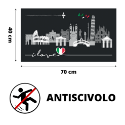 Zerbino Gomma Antiscivolo Tappeto con Frasi Divertenti Rettangolo Grande 40×70cm