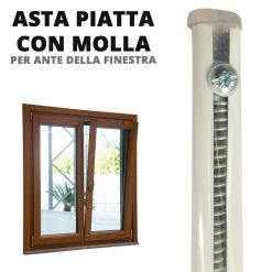 Aste Astine Bacchette Piatte per Tende Tendine Senza Bucare Forare Fino a 150 cm