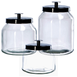 Barattolo Contenitore in Vetro Cucina per Spezie Caffe Zucchero Sale Ø 16 cm