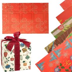 Carta Pacchi Regalo Natalizia 100pz Decorativa per Regali di Natale 100×75 cm