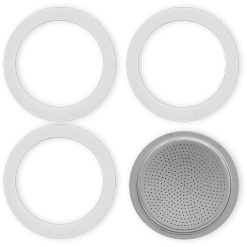 Guarnizioni Universali Moka 3 Tazze Ricambi 3pz per Caffettiera + Filtro