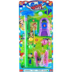 Kit Minigolf con Mazza e 2 Palline Giocattoli per Bambini con Corda per Saltare