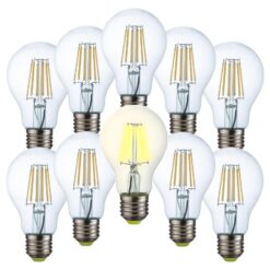 Lampadina LED E27 Filamento 10W/12W 2700K-4000K 1000-1200lm Vintage Interni