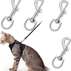 Moschettone a Carabina Multiuso con Anello in Acciaio Nichelato Portachiavi