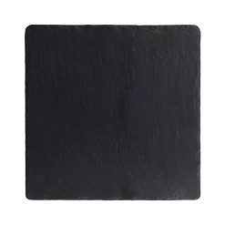 Piano Quadrato Ardesia Nero Impermeabile Piatto da Esposizione Horeca Elegante - immagine 3