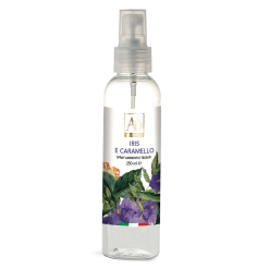 Profumatore Spray Profumo per Ambienti Tessuti Iris e Caramello Erogatore 250 ml