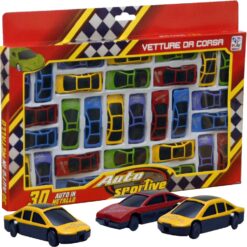 Set 30pz Macchinine in Metallo Automobiline Auto da Corsa Giocattoli per Bambini