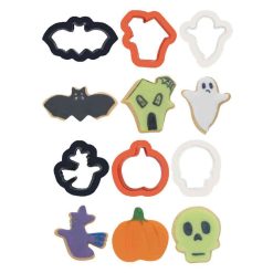Set 6 Tagliapasta Mini Halloween in Plastica Stampo Formina Biscotti Dolci