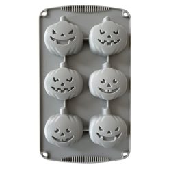 Stampo Zucchette In Silicone 6 Faccine Zucca Forma Stampino Impasto Halloween