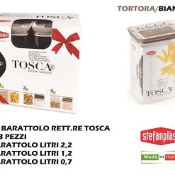 TRIS BARATTOLO RETT. TOSCA BIANCO/TORTORA CHI