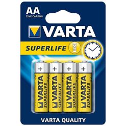 Varta Batterie Pile Stilo AA R6 Superlife Zinco-Carbone da 1