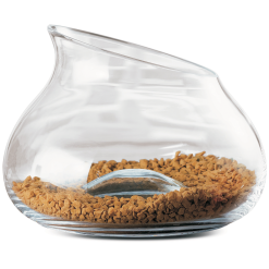 Vaso Decorativo Grande Vetro Vasetto per Fiori Obliquo Centrotavola Ø 27×20h cm