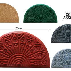 Zerbino Cipro Mezzaluna da Esterno Rigido 45×75 cm Diverse Fantasie Colorate