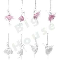 Adobbi Decorazioni Natalizie Ballerina in Acrilico per Albero di Natale Pendente