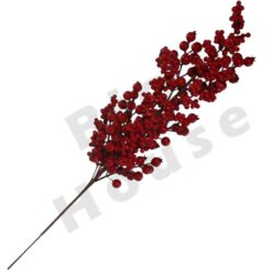 Decorazioni Natalizie Ramo Grande Bacche Rosse Addobbi per Albero di Natale 70cm