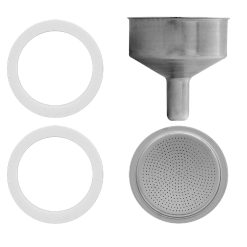 Guarnizioni Universali Moka 3 Tazza Ricambi 2pz per Caffettiera Filtro + Imbuto