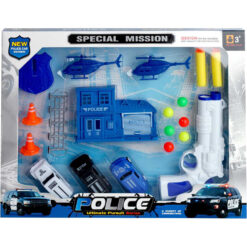 Kit Polizia Special Mission 19pz Giocattoli per Bambini con Pistola e Distintivo