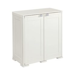 Mobile Simplex Basso Largo con Ripiano Panna Armadio Credenza Dispensa Giardino