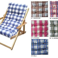 Poltrona Sedia Sdraio Relax Imbottita Maslegno Pieghevole Colori Assortiti