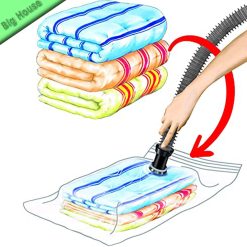 Sacchi Sottovuoto per Vestiti Piumone Buste Profumate con Valvola Aspirapolvere