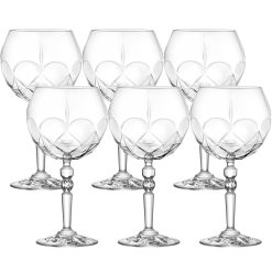 Set 6 Pz. Calice Acqua Vino Grande Bicchiere Alkemist Gin Tonic Vetro 580 ml