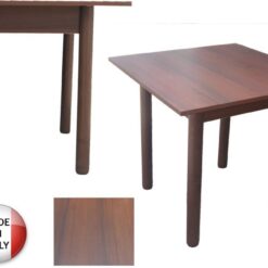Tavolo Legno 4 Posti 80x80 cm Piedi Tondi Noce Tavolino Quadrato Esterno Horeca