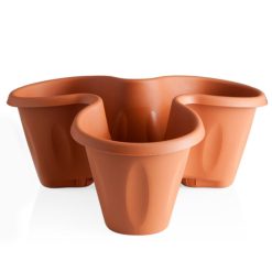 Vaso Trifoglio Bama Resina Terracotta da Giardino per Piante Fiori 40x40x16 cm