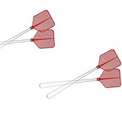 5 X PALETTA ABBATTI MOSCHE AMMAZZA MOSCA MANICO IN FERRO