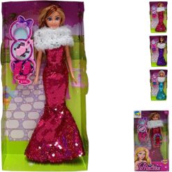 Bambola Sirena Vestito con Paillettes Giocattoli per Bambine Bambolina Accessori