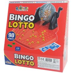 Bingo Gioco Lotto Ruota Estrazione Tombola 90 Numeri con Cartelle 2-8 Giocatori