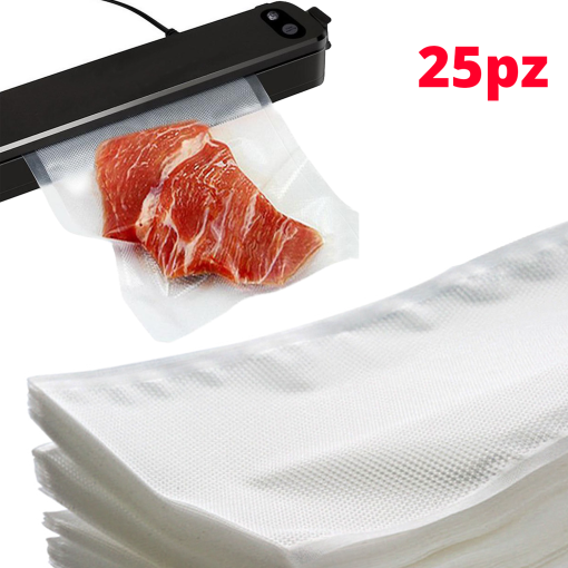 Buste-Goffrate-Ermetico-25-Sacchetti-Sottovuoto-Alimenti-Macchina-Barra-Saldante-166006463485